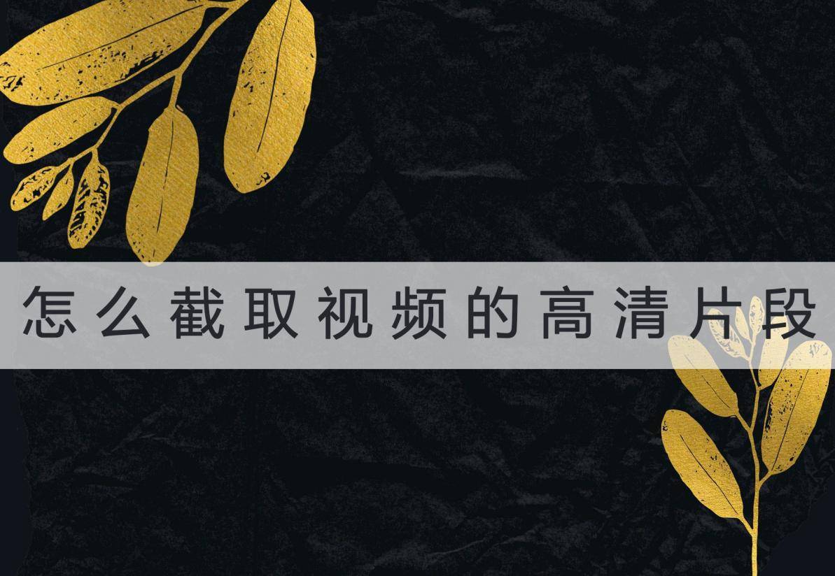 怎么截取視頻的高清片段？高手都這樣截取